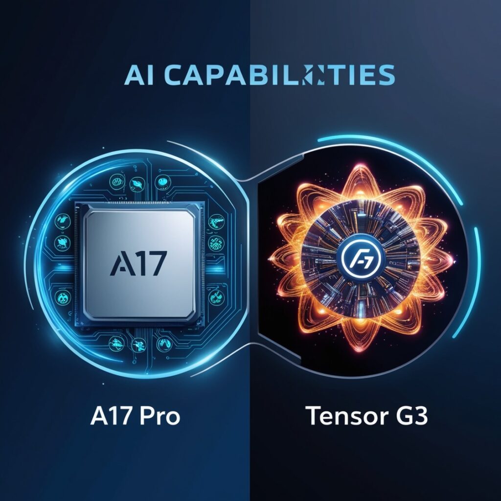 AI Capabilities: A17 Pro's Power Efficiency vs. Tensor G3's Advanced AI